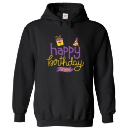 Happy Birthday To You Surprise Celebration Print Unisex Kids & Adult Pullover Hoodie									